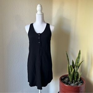 T by Alexander Wang // Black Snap Button Mini Dress